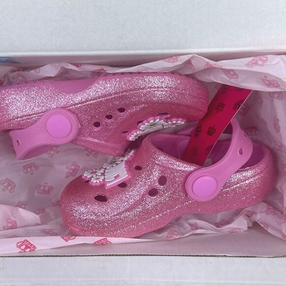 Juicy x Juicy Couture Lil Cool Pink Glitter Clogs - Size 5 Toddler - Picture 8 of 8